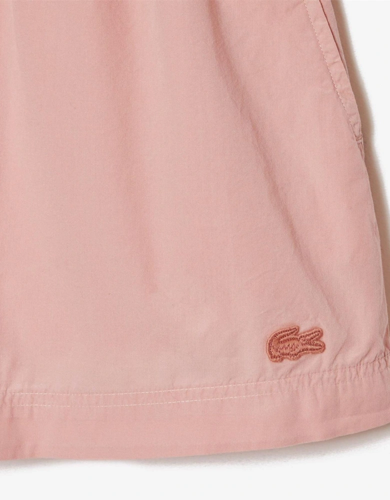 Solid Patterned Bermuda Shorts with Elasticated Waistband