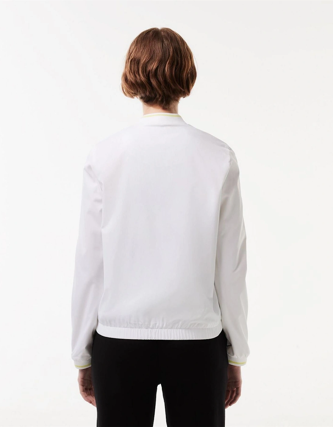 Crocodile Logo Bomber Collar Athletic Top