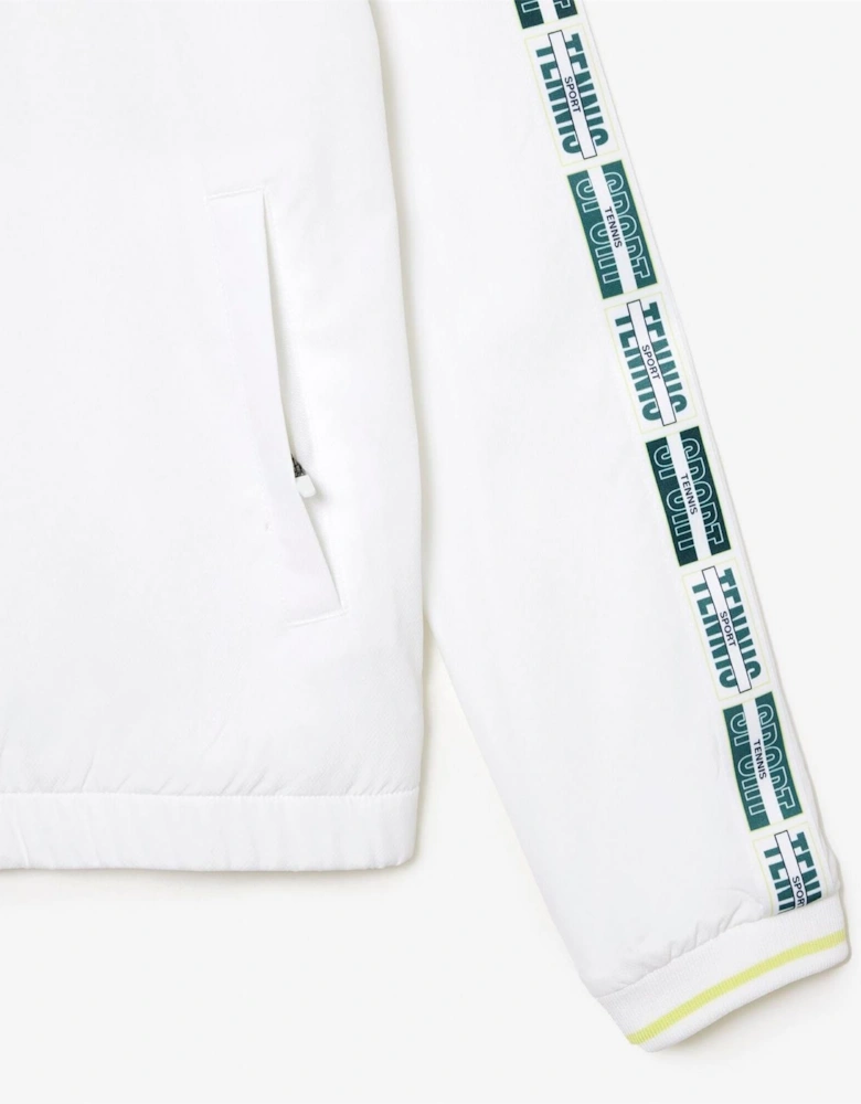 Crocodile Logo Bomber Collar Athletic Top