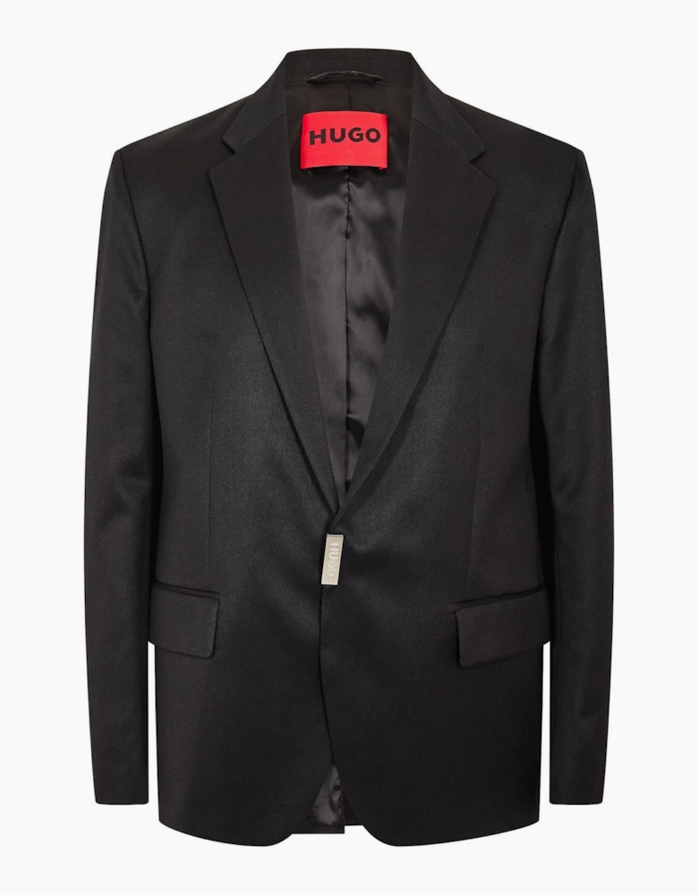 Solid Patterned Notch Collared Blazer