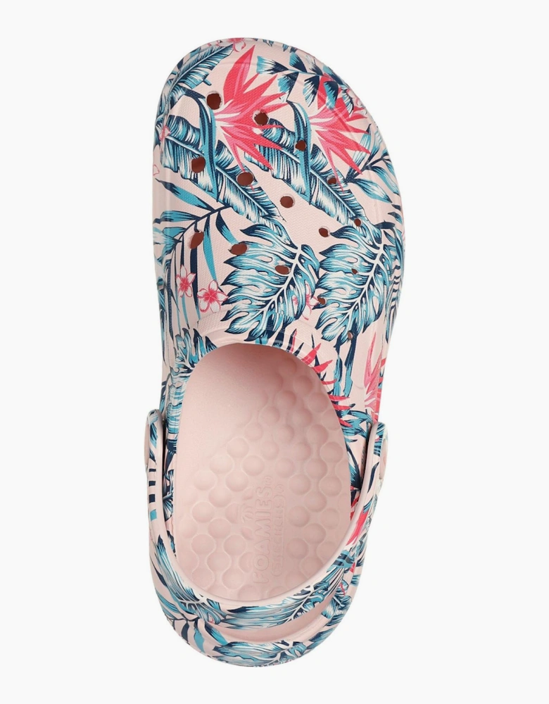 Archfitwave Floral Open Toe Slide Sandals