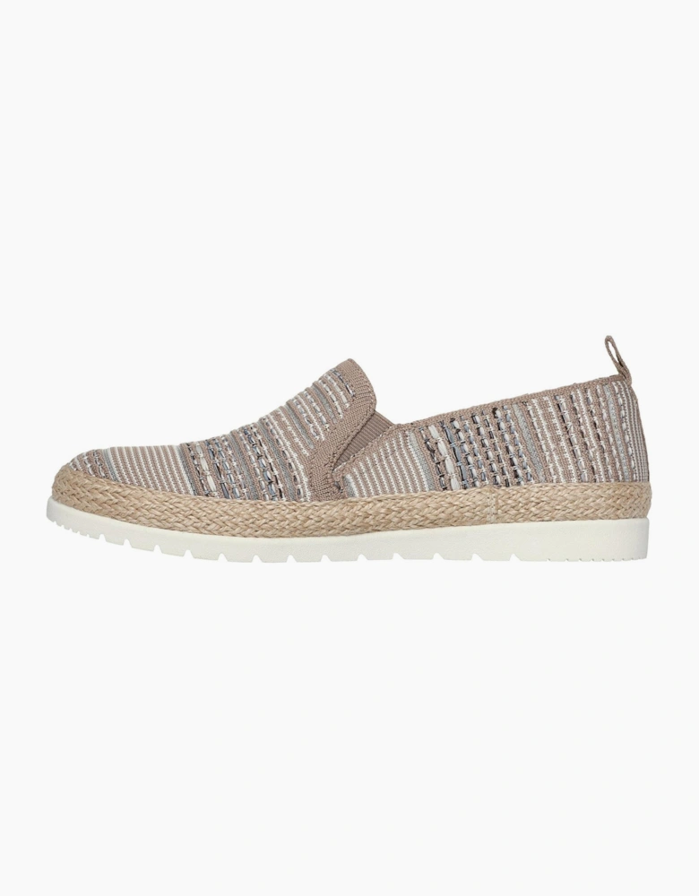 Womens Woven Twin Gore Slip On Espadrilles