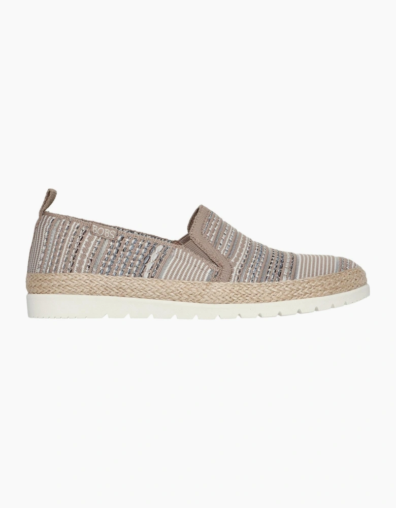 Womens Woven Twin Gore Slip On Espadrilles