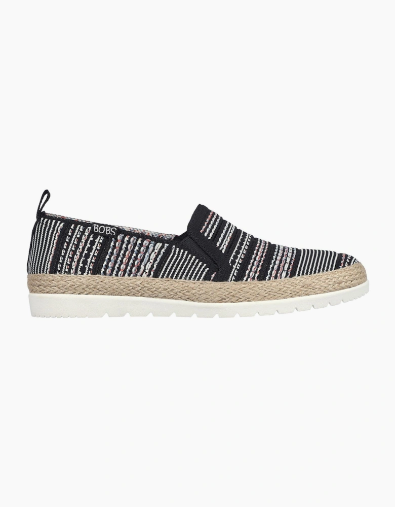 Womens Woven Twin Gore Slip On Espadrilles