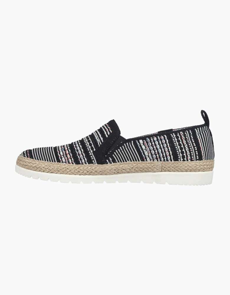 Womens Woven Twin Gore Slip On Espadrilles
