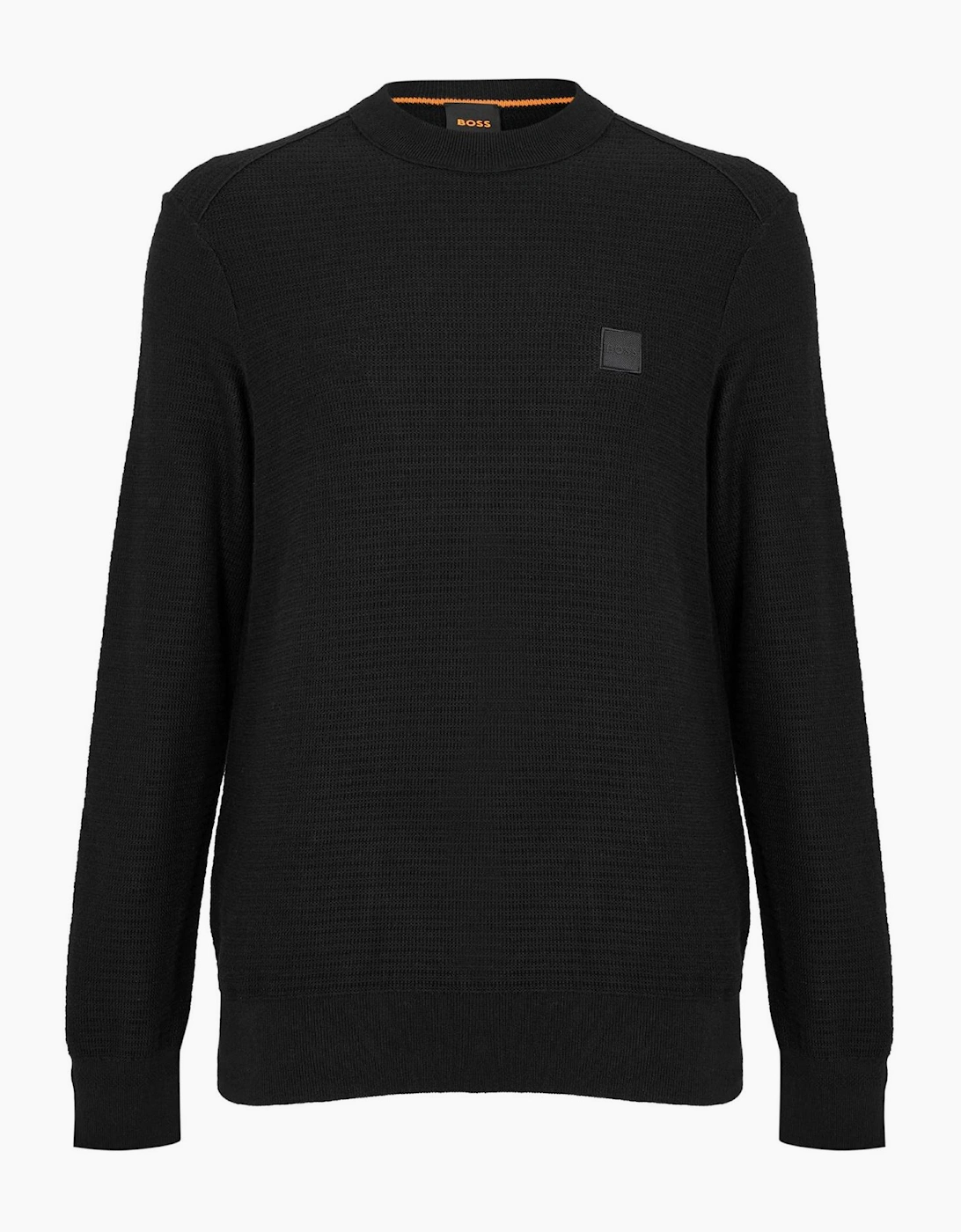 Anion Orange Cotton Cashmere Long Sleeve Crew Neck Jumper