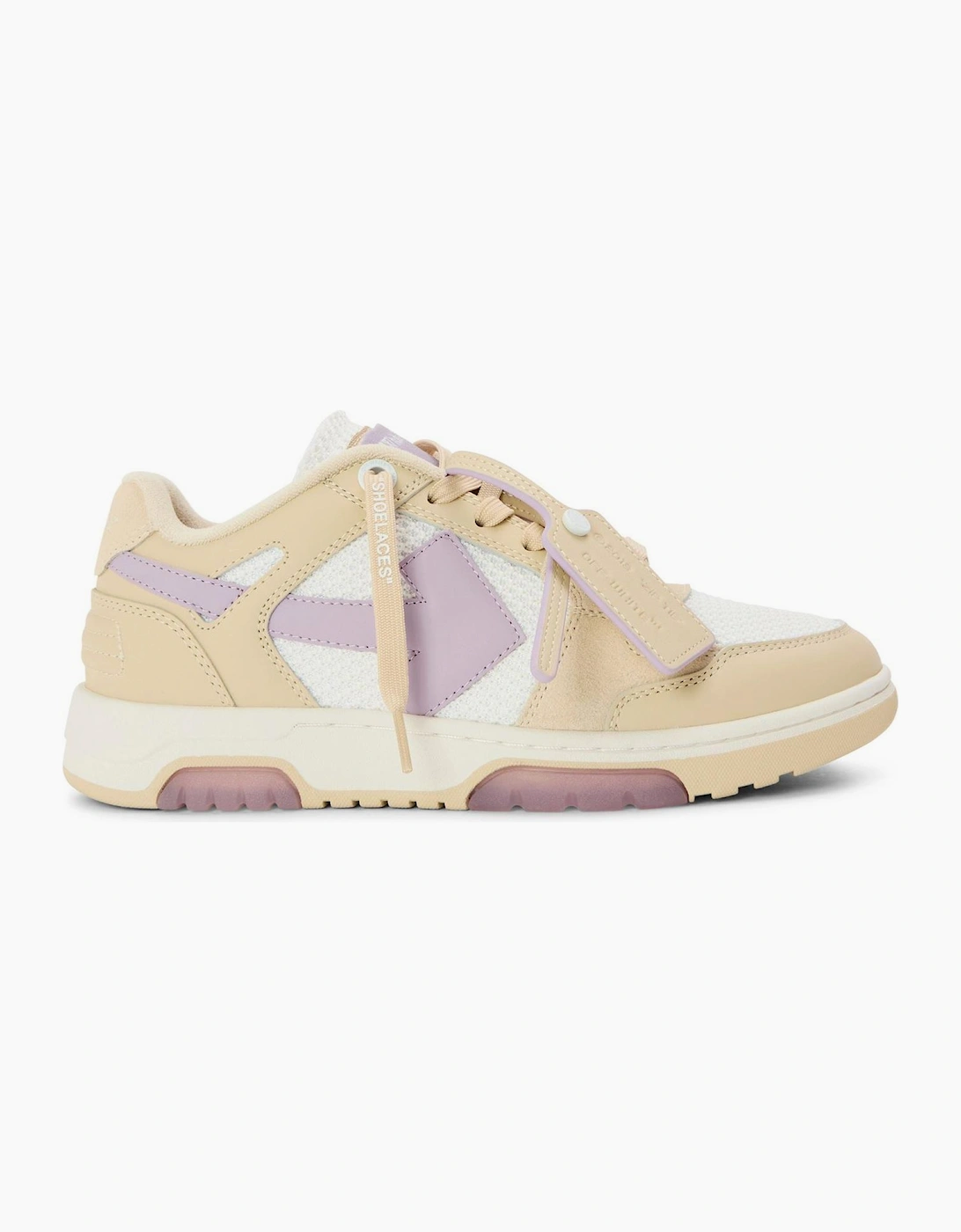 Off-White Women's Tan Slimoutofoffice Low Top Trainers - Size 3