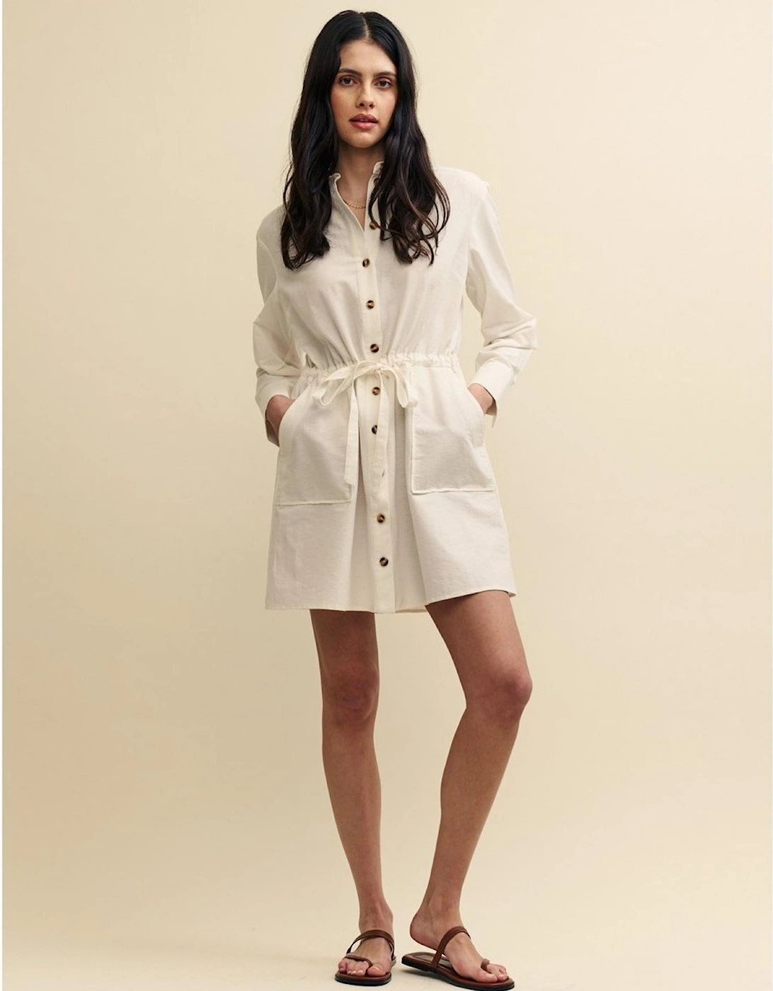 Nobody's Child Women's Cream Mia Mini Dress - Size: 10