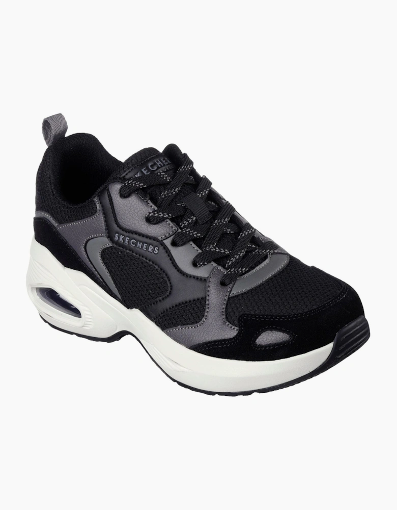 W Duraleather  And  Suede Overlay Low Top Trainers Womens