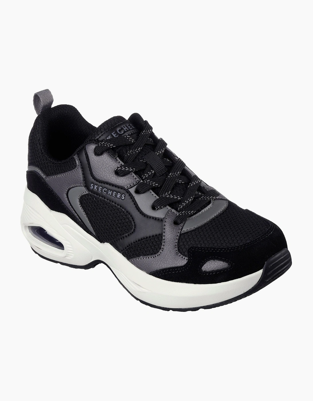W Duraleather  And  Suede Overlay Low Top Trainers Womens, 6 of 5