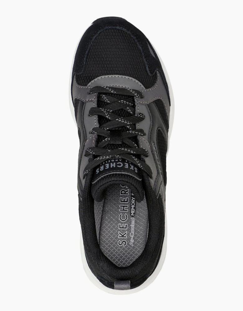 W Duraleather  And  Suede Overlay Low Top Trainers Womens