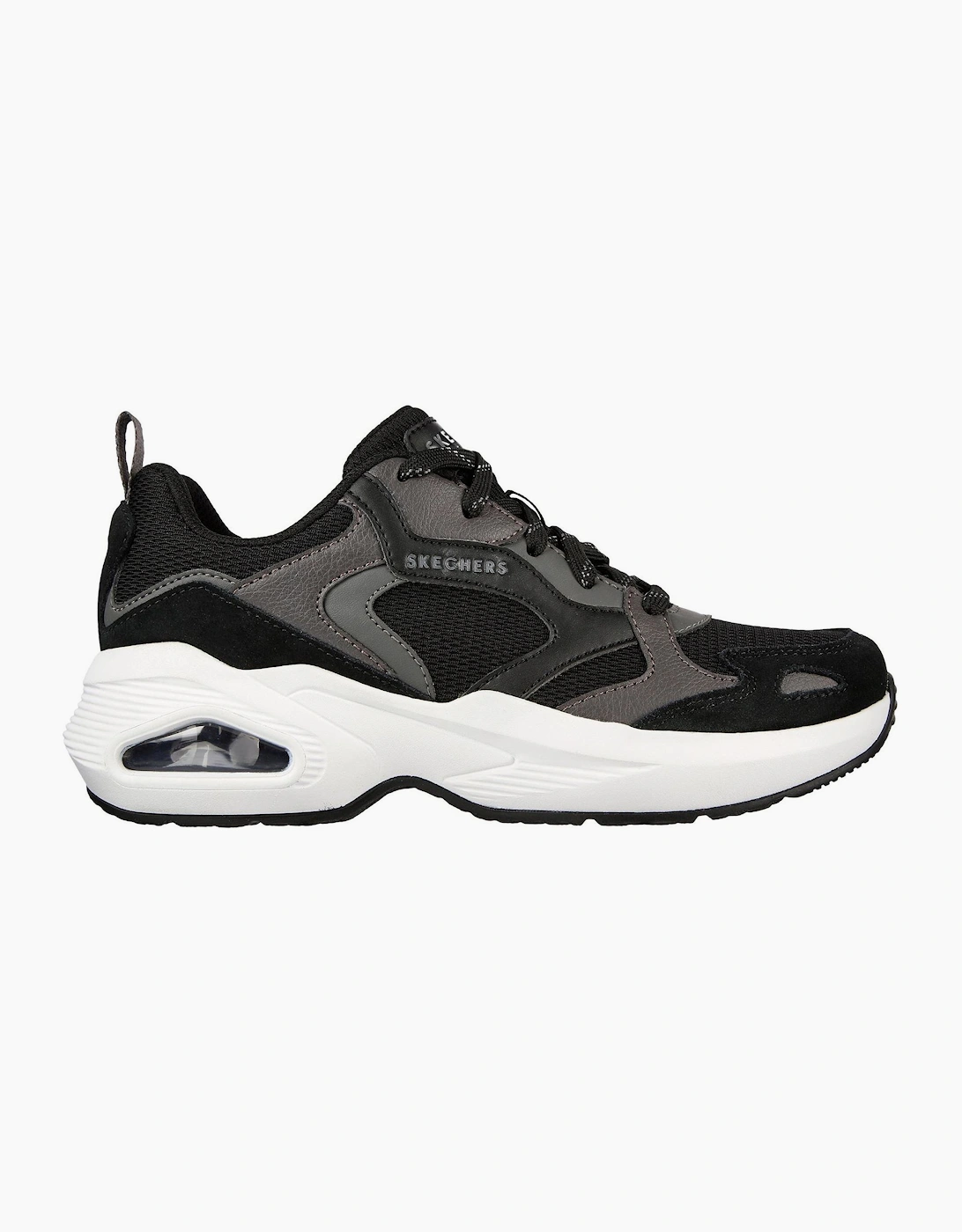 W Duraleather  And  Suede Overlay Low Top Trainers Womens