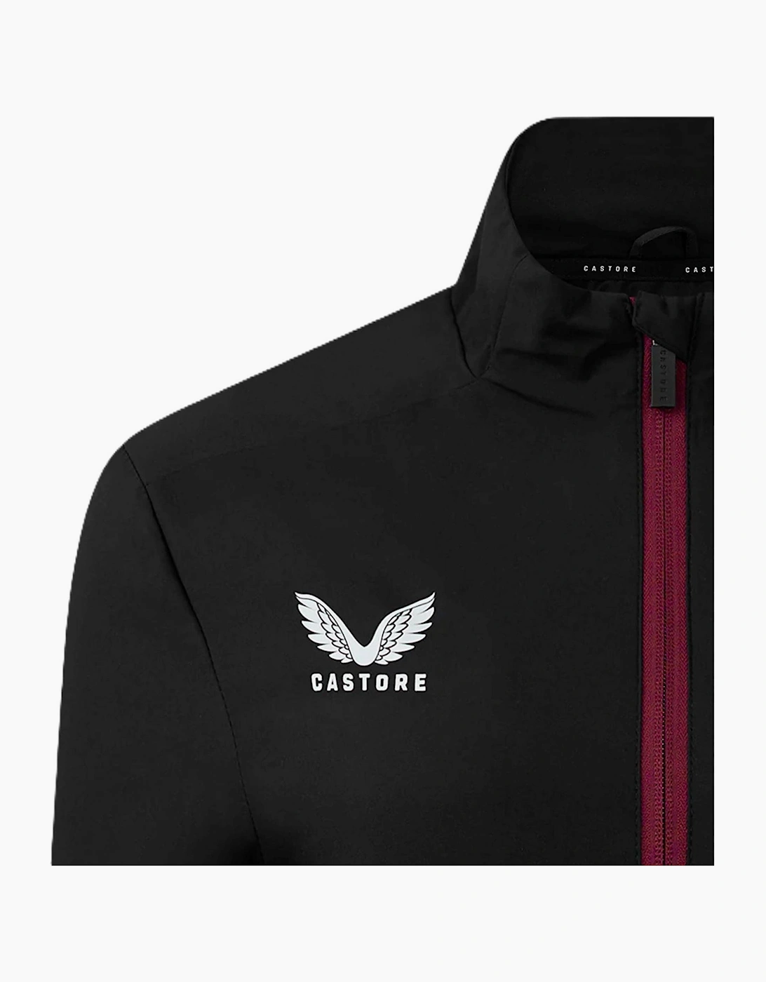 Solid Patterned Zipped Pocket Track Jacket