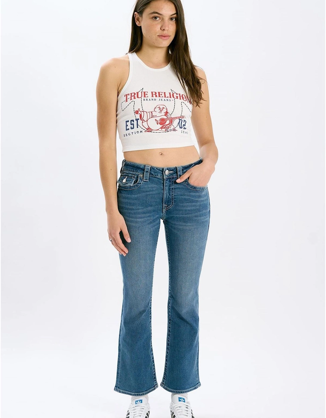 True Religion True Religion Women's K Flare Flap - Medium Wash