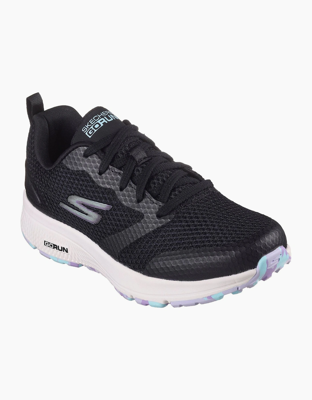 Mesh Lace Up W Marbled Rub Slip On Trainers Womens, 6 of 5
