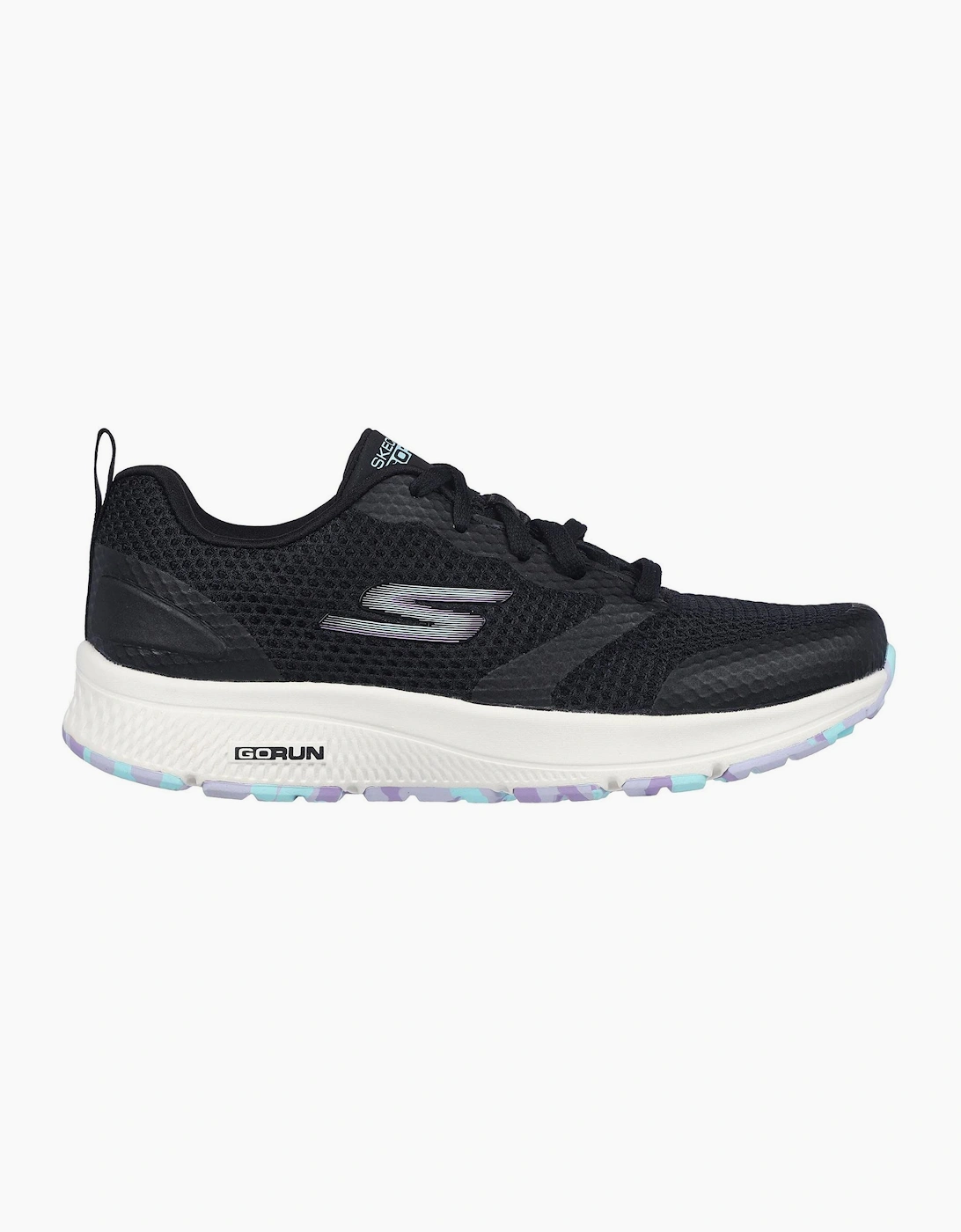 Mesh Lace Up W Marbled Rub Slip On Trainers Womens