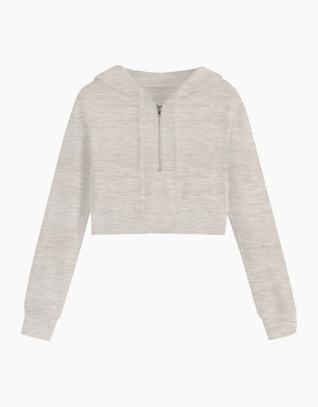 Miso Women's Cream/Brown Cropped Hoodie - Size: 10