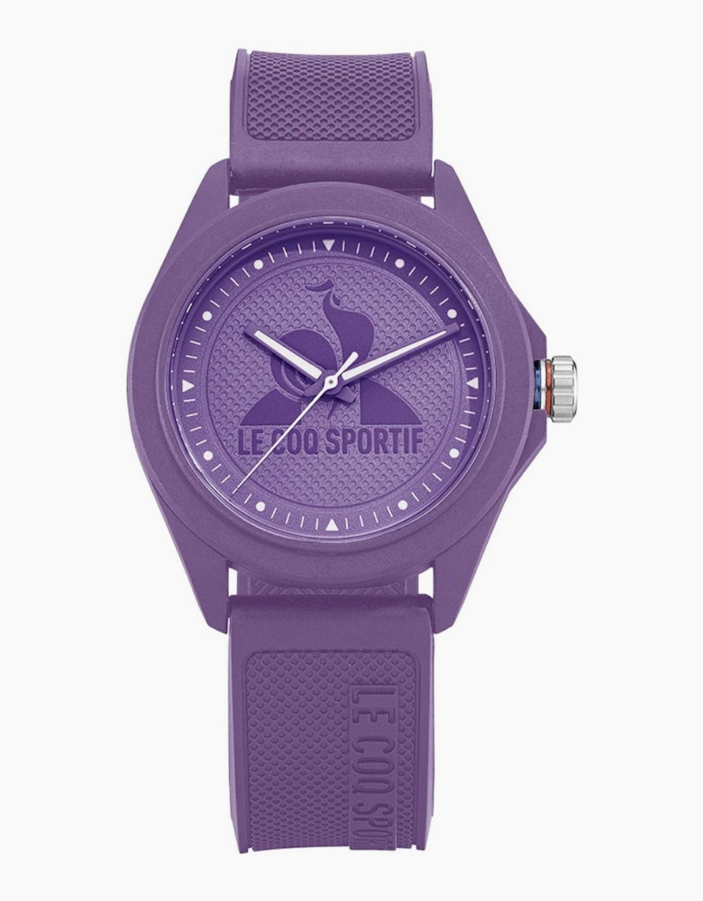 Monochrome Purple Plastic Strap Digital Watch