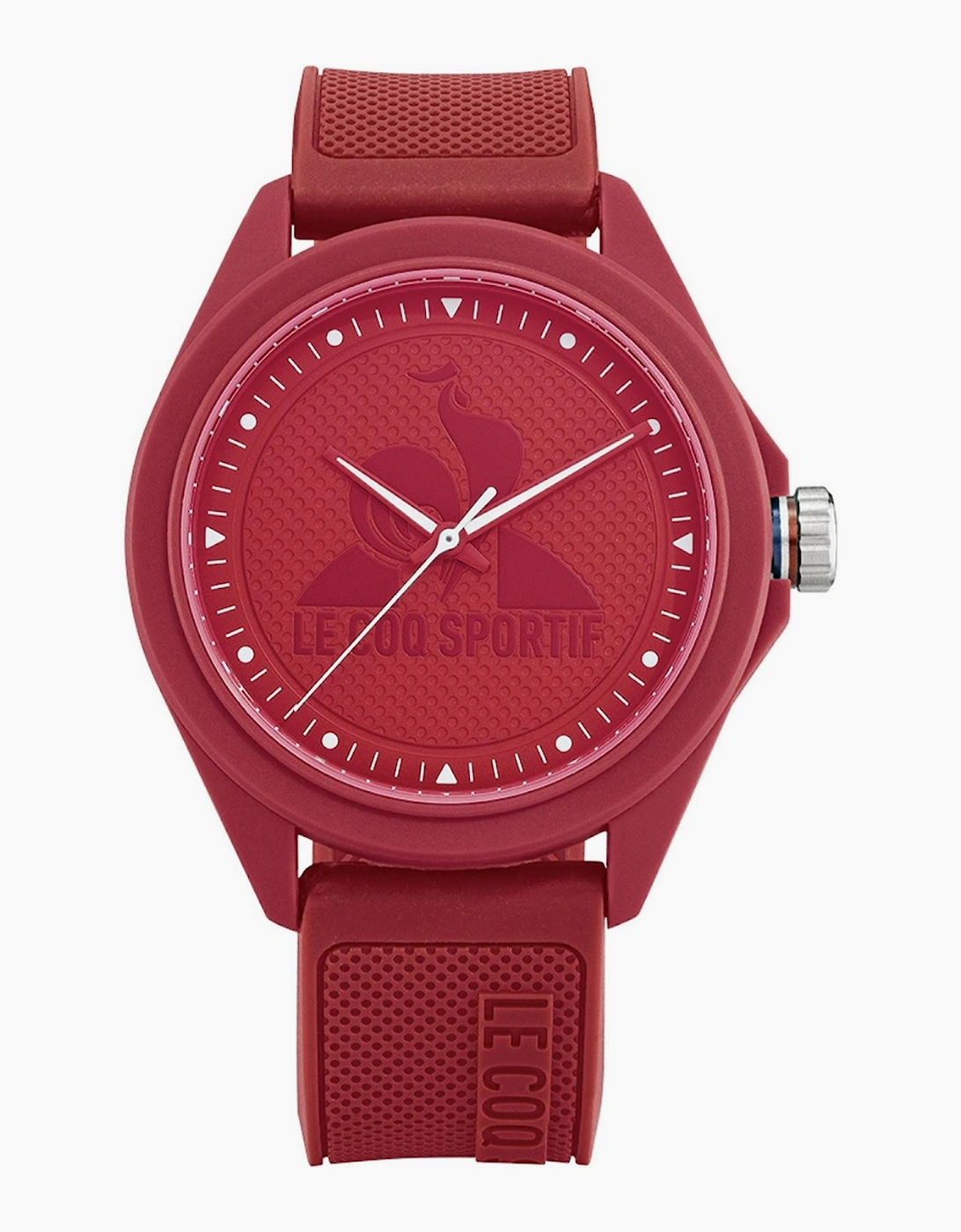 Monochrome Red Plastic Strap Digital Watch