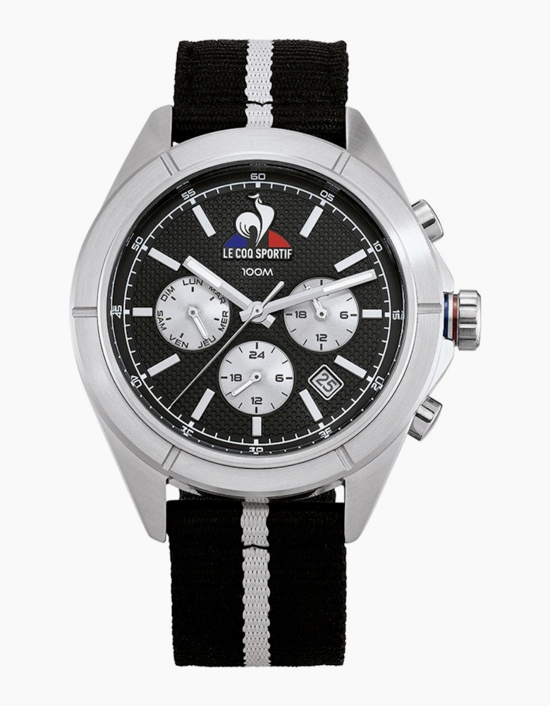 Essentiel Black Fabric Strap Digital Watch