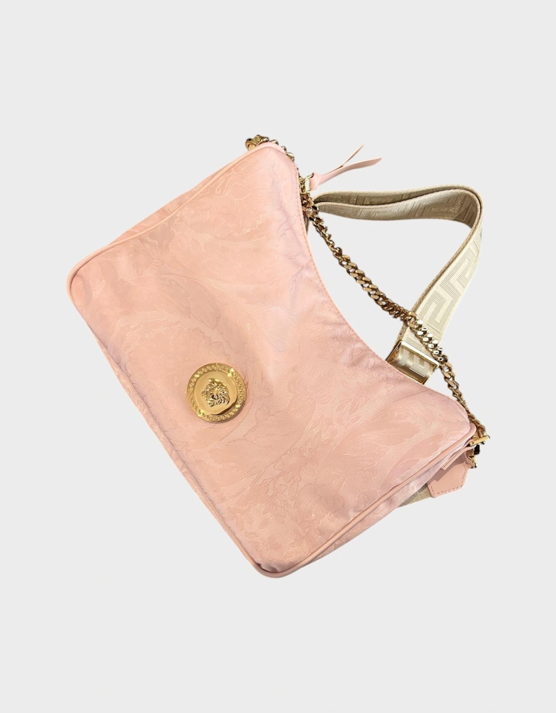 Hobo Medusa Head Floral Large Shoulder Bag Pink