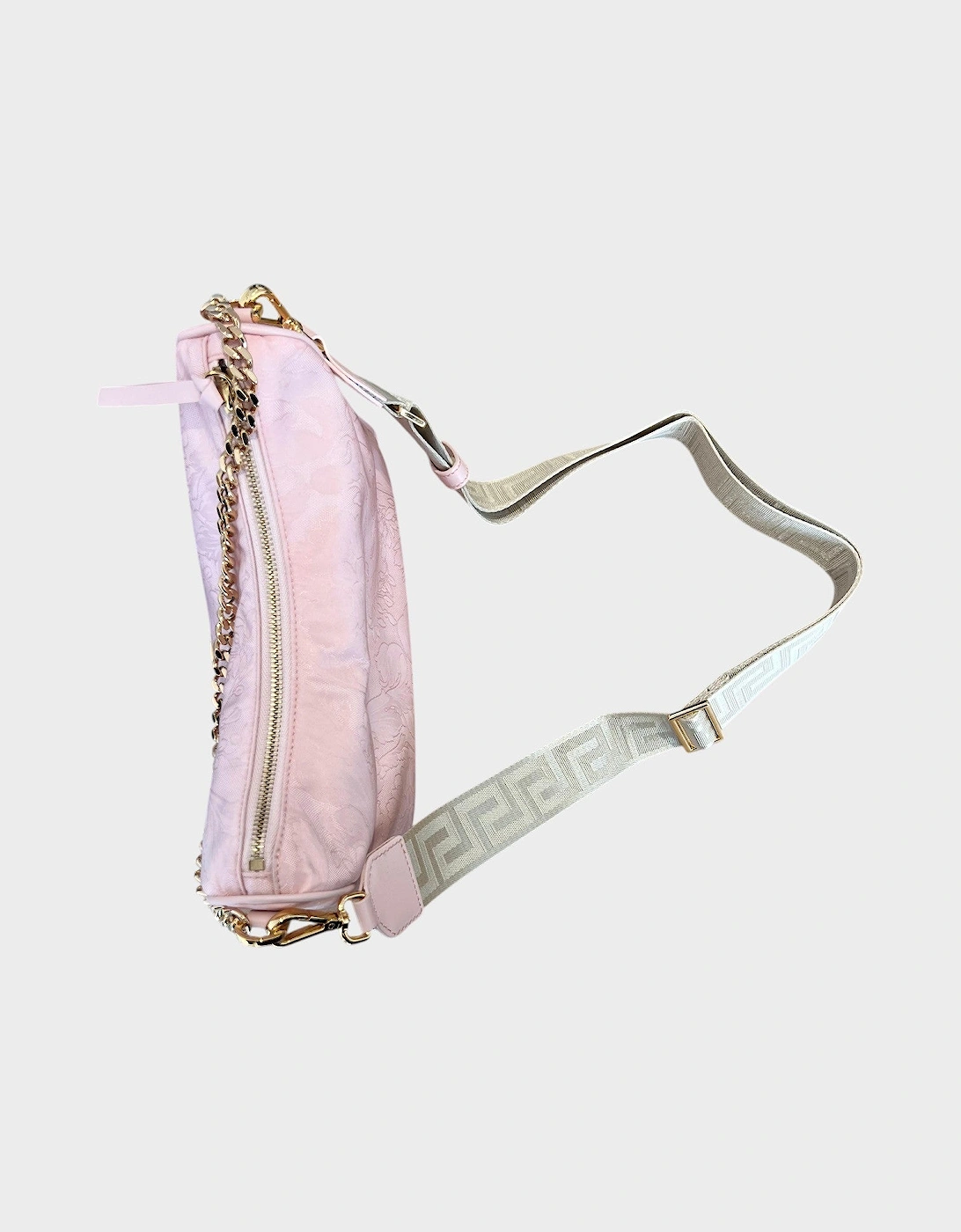 Hobo Medusa Head Floral Large Shoulder Bag Pink