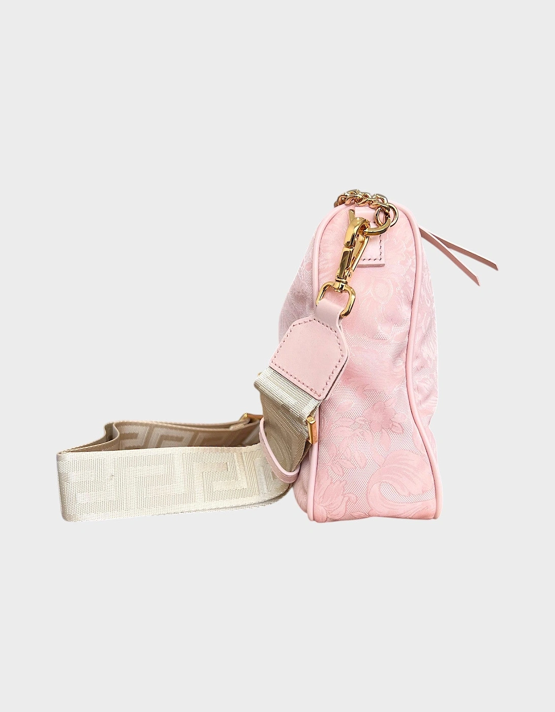 Hobo Medusa Head Floral Large Shoulder Bag Pink