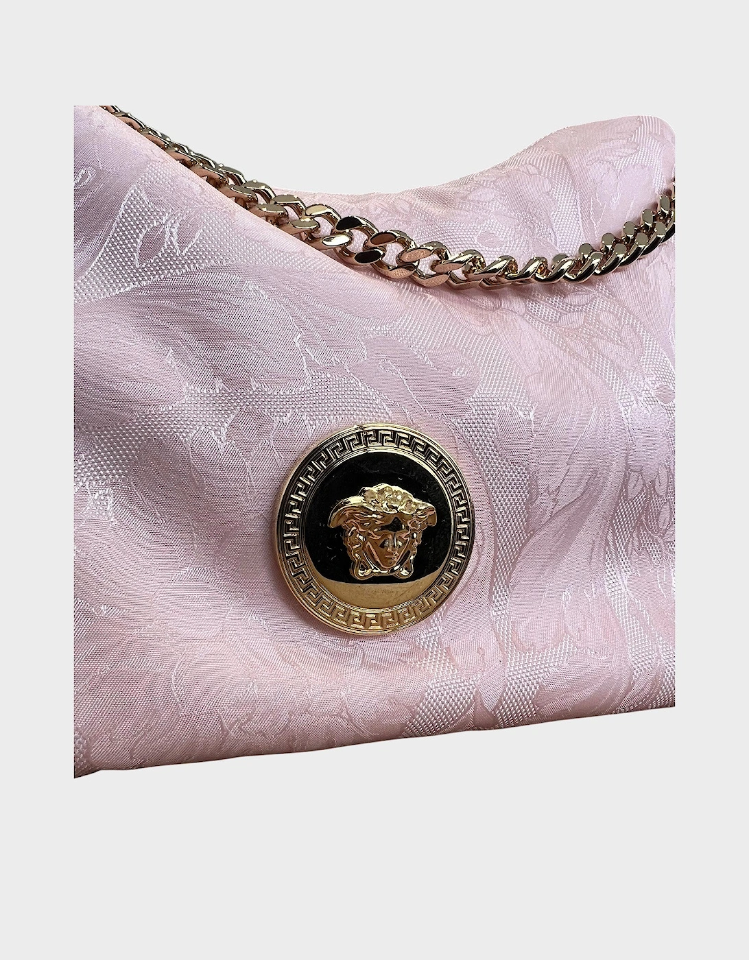 Hobo Medusa Head Floral Large Shoulder Bag Pink