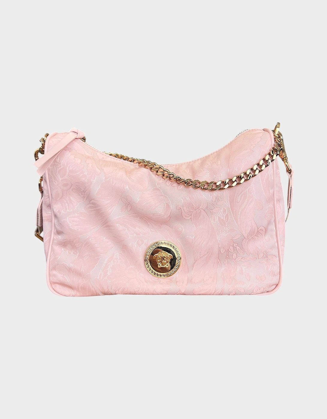 Hobo Medusa Head Floral Large Shoulder Bag Pink