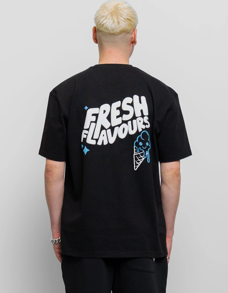 Fresh Couture Fresh Flavours T-Shirt - Black/Blue