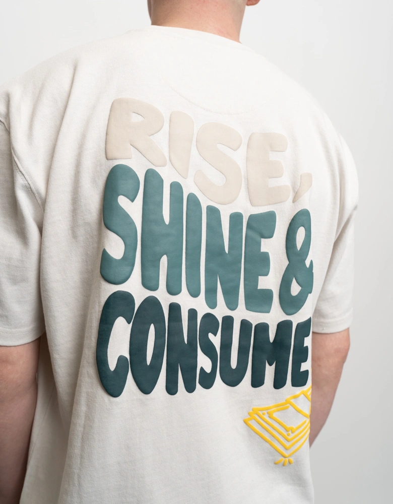 Fresh Couture Rise T-Shirt - Ecru / Green