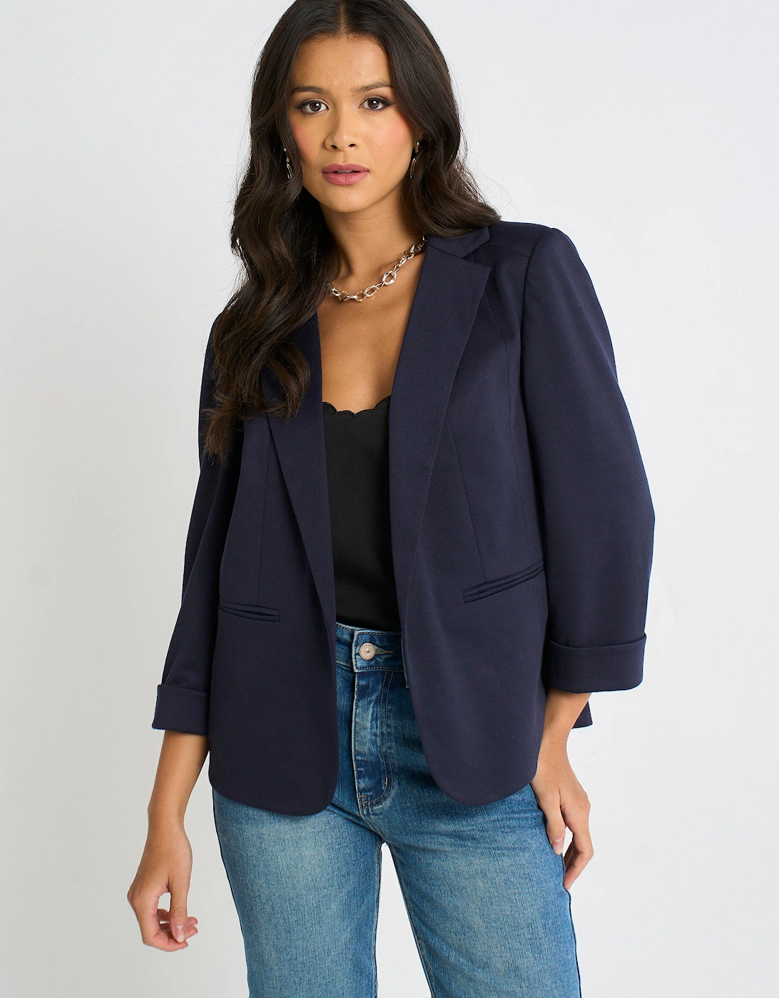 Navy Ponte Edge to Edge Jacket, 5 of 4