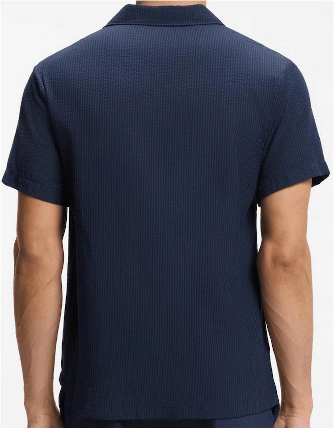 Relax Navy Textured Beach Shirt