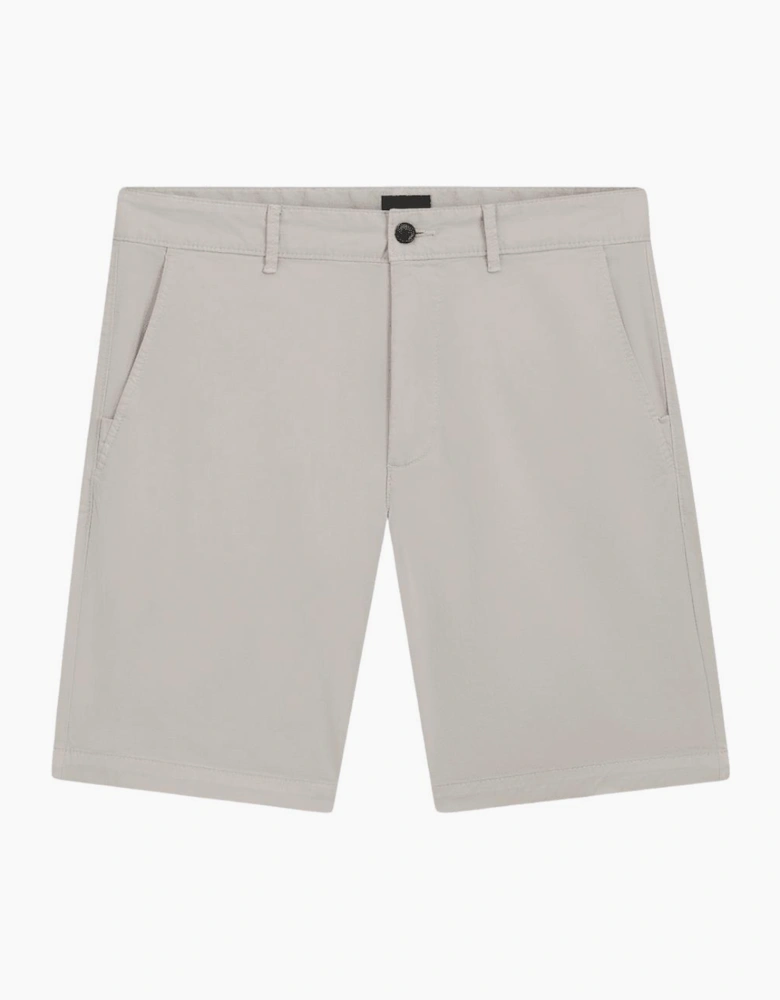 Cotton Slim Fit Stone Grey Chino Shorts