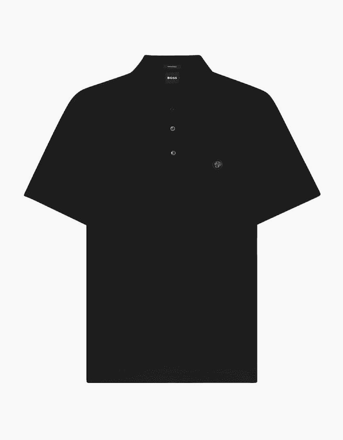 C-Parris 01 Black Mercerised Polo Shirt, 4 of 3