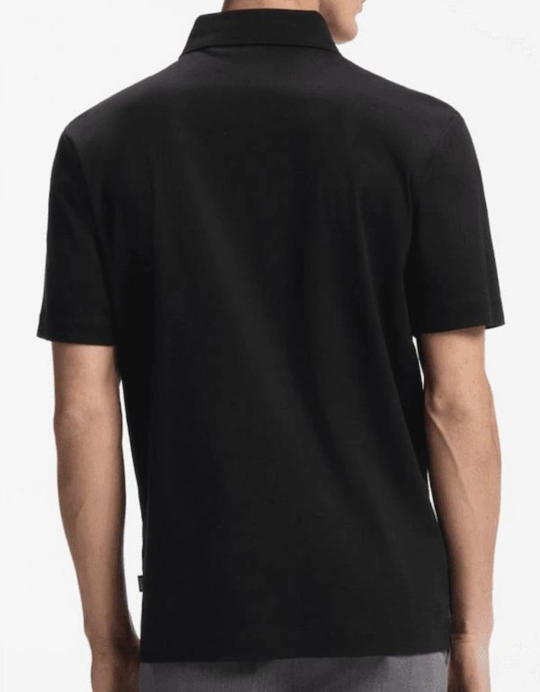 C-Parris 01 Black Mercerised Polo Shirt