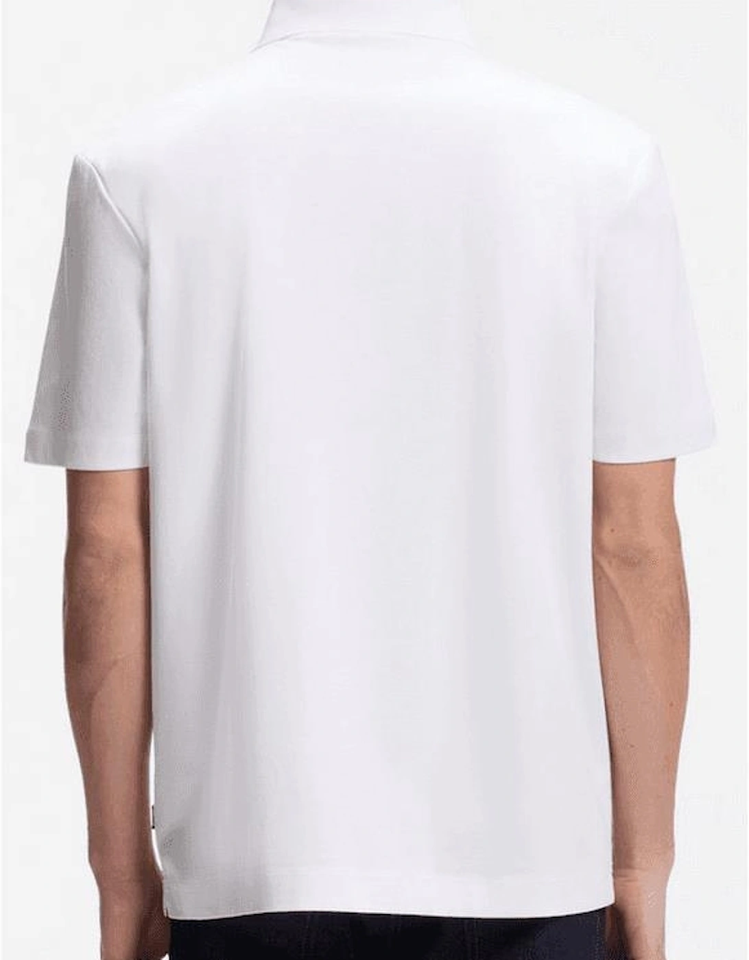 C-Parris 01 White Mercerised Polo Shirt