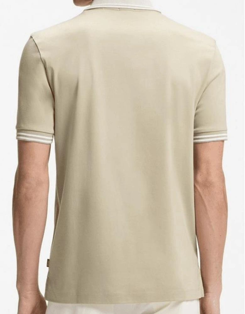 H-Phillipson Slim Fit Mercerized Beige Polo Shirt
