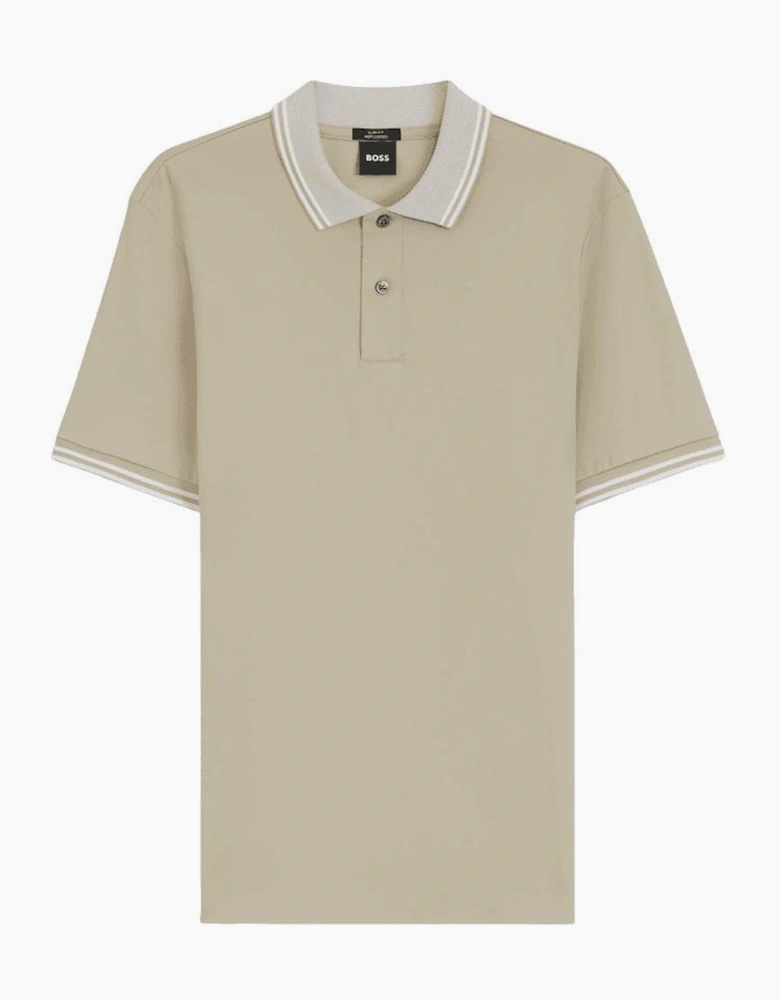 H-Phillipson Slim Fit Mercerized Beige Polo Shirt