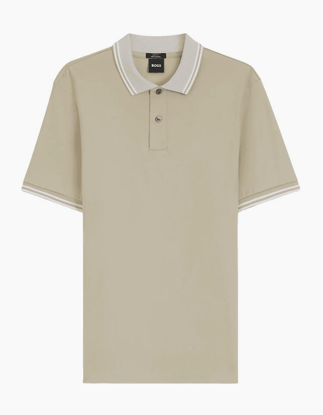 H-Phillipson Slim Fit Mercerized Beige Polo Shirt, 4 of 3
