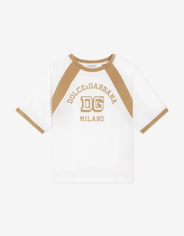 Dolce & Gabbana Boys Milano Logo T-Shirt in White