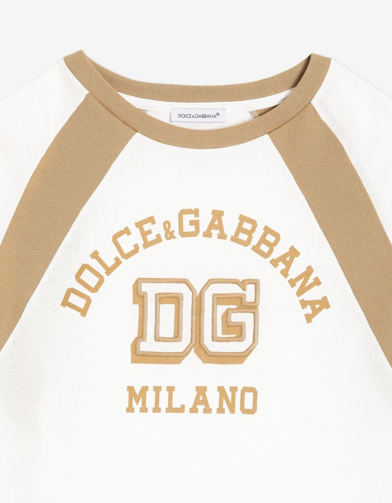 Dolce & Gabbana Boys Milano Logo T-Shirt in White