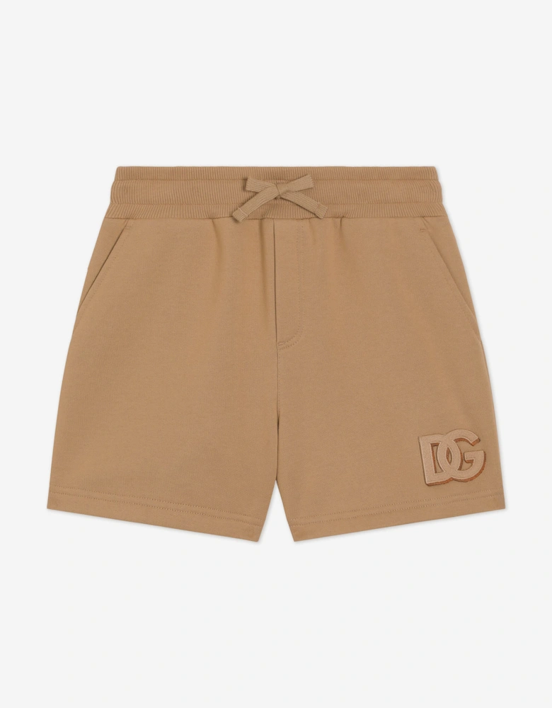 Dolce & Gabbana Boys DG 3D Patch Shorts in Beige