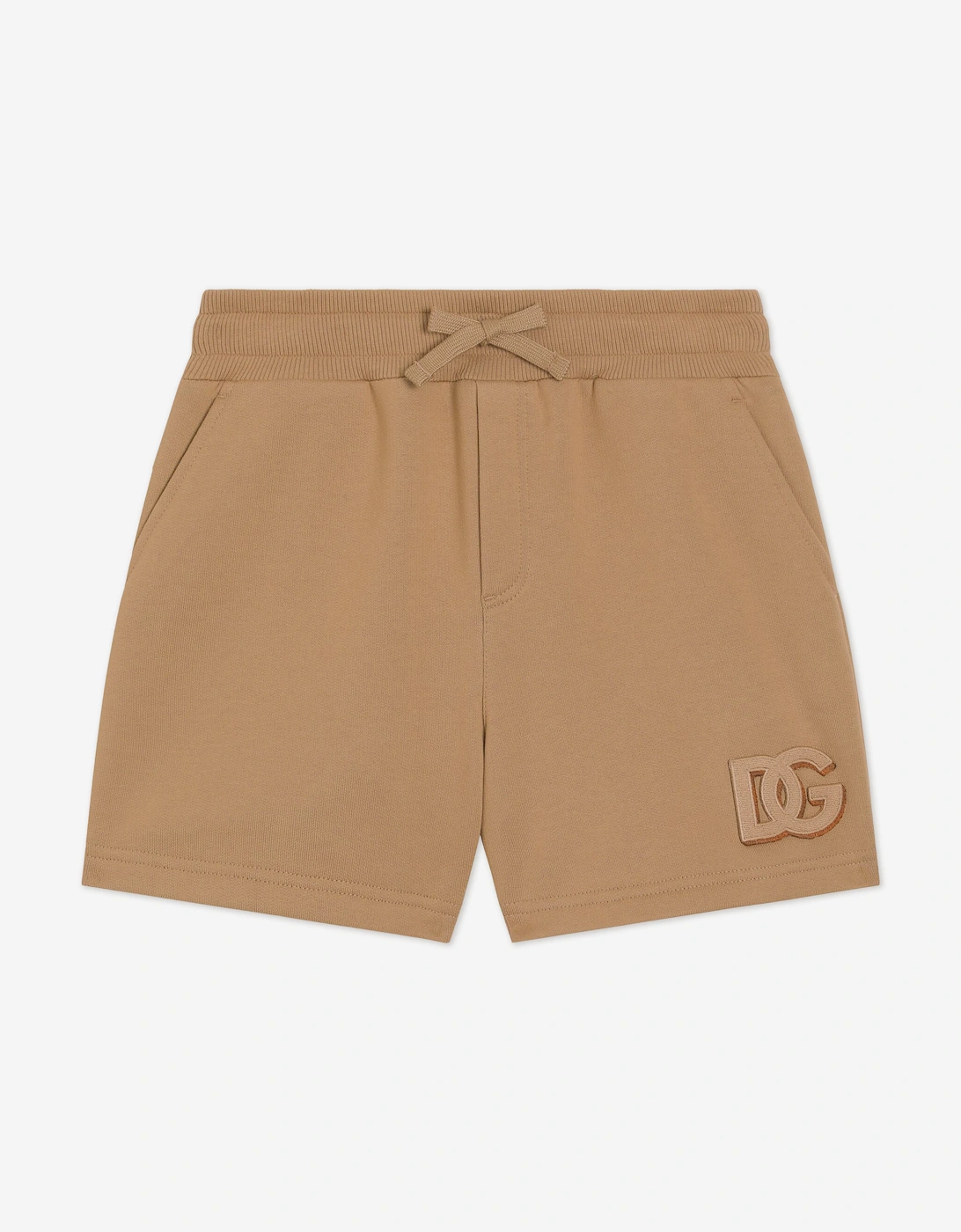 Dolce & Gabbana Boys DG 3D Patch Shorts in Beige