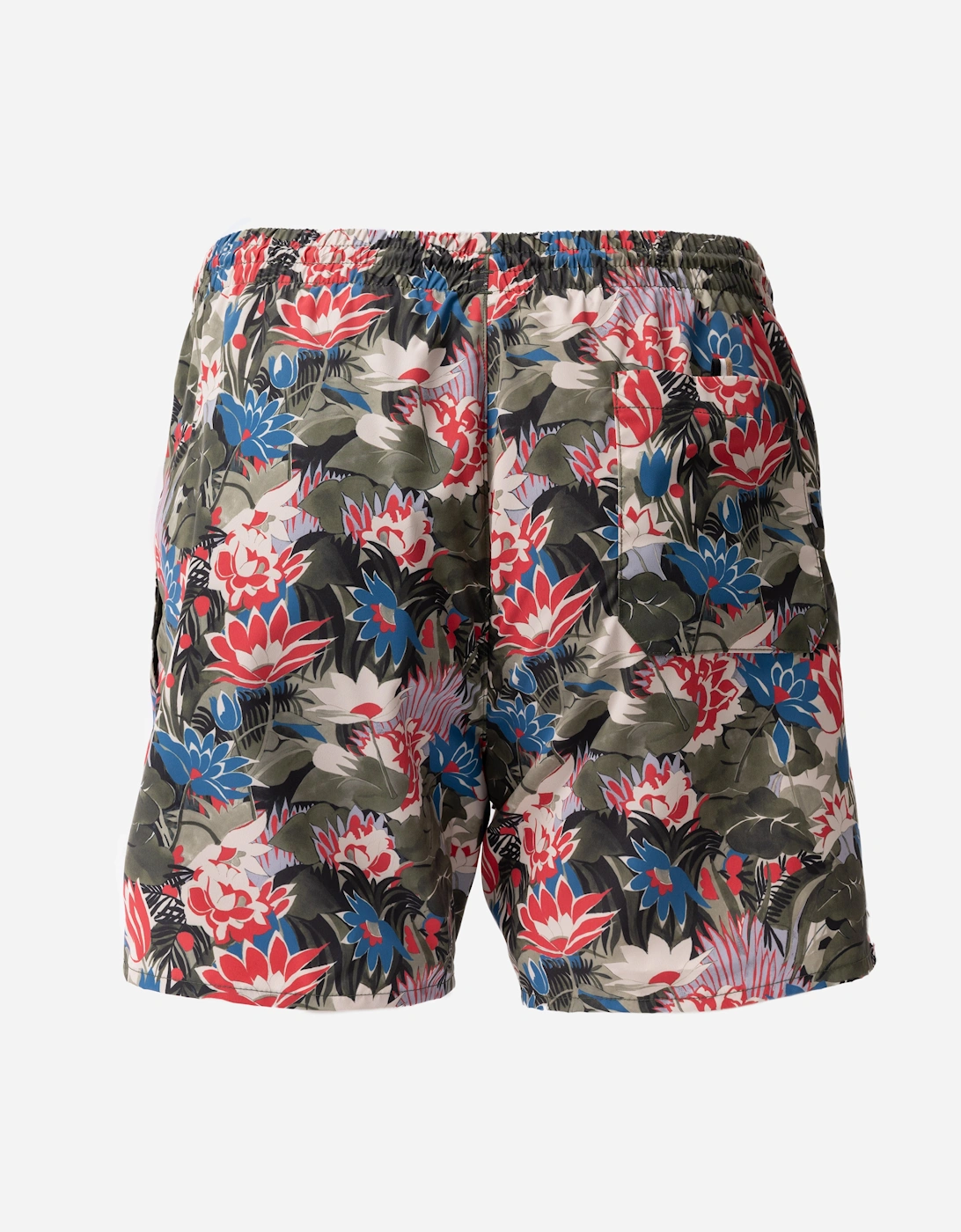 BOSS Orange Piranha Mens Tropical Print Quick-Drying Swim Shorts - Open Green 351