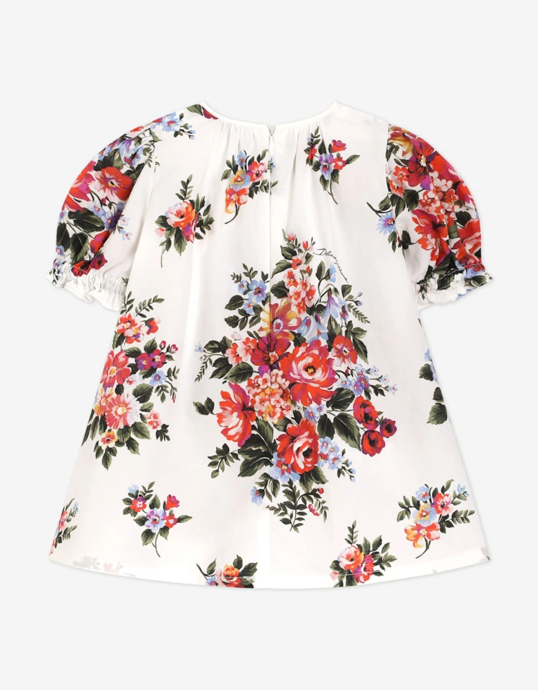Dolce & Gabbana Baby Girls Floral Dress with Knickers in Multicolour