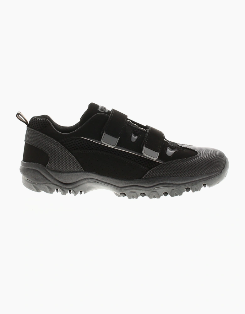 X-Hiking Mens Trail Shoes Carnvel Touch Fastening black UK Size