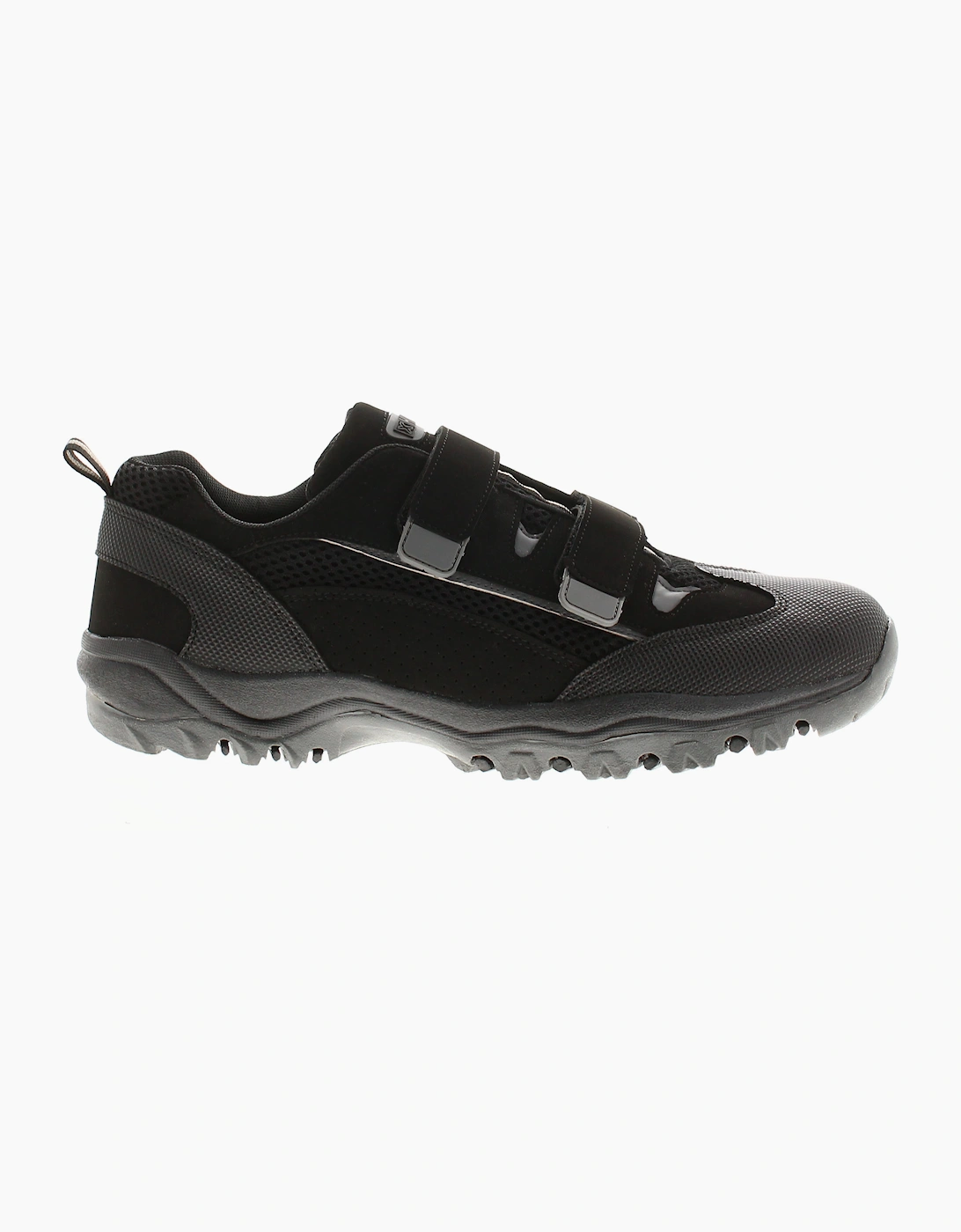 X-Hiking Mens Trail Shoes Carnvel Touch Fastening black UK Size