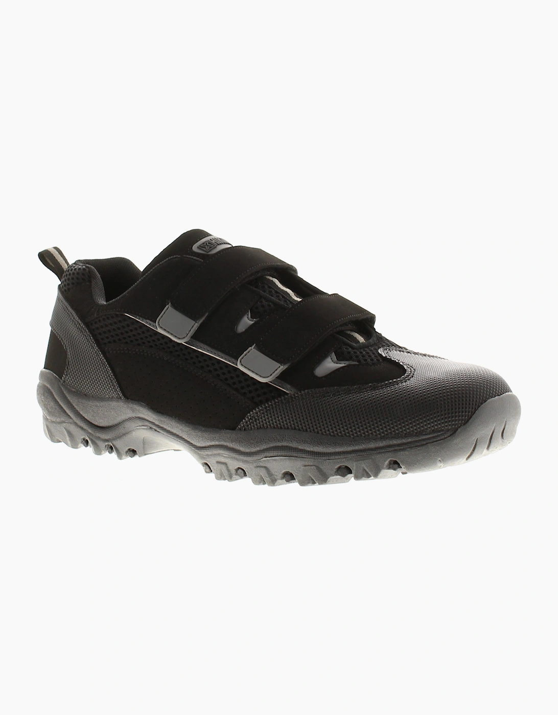 X-Hiking Mens Trail Shoes Carnvel Touch Fastening black UK Size