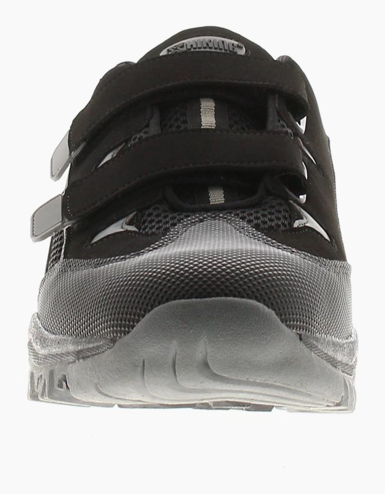 X-Hiking Mens Trail Shoes Carnvel Touch Fastening black UK Size